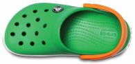 CROCS Crocband Clog Kids Grass Green / White / Blazing Orange