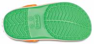 CROCS Crocband Clog Kids Grass Green / White / Blazing Orange