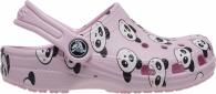 CROCS CLASSIC PANDA PRINT CLOG KIDS Ballerina Pink