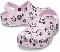 CROCS CLASSIC PANDA PRINT CLOG KIDS Ballerina Pink