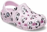 CROCS CLASSIC PANDA PRINT CLOG KIDS Ballerina Pink