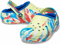 Crocs Classic Lined Marbled Clog Kids Sulphur/Multi
