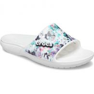 Crocs Classic Tie Dye Graphic Slide Multi/White