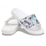 Crocs Classic Tie Dye Graphic Slide Multi/White